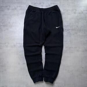 Y2K Black Nike Swoosh Grunge Skater Cuffed Sweatpants